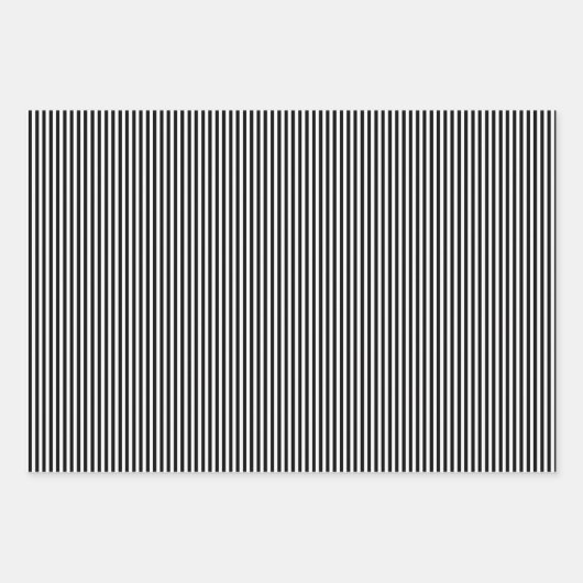 Zwarte en witte strepen inpakpapier vel (Voorkant 3)