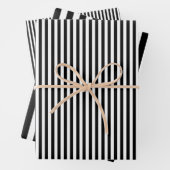 Zwarte en witte strepen inpakpapier vel (In situ)