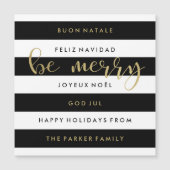 Zwarte en witte strepen internationale kerst (Voorkant)