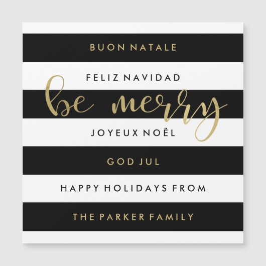 Zwarte en witte strepen internationale kerst (Voorkant)