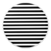 Zwarte en witte strepen keramische knop (Voorkant)