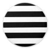 Zwarte en witte strepen keramische knop (Voorkant)
