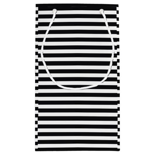 zwarte en witte strepen klein cadeauzakje (Achterkant)