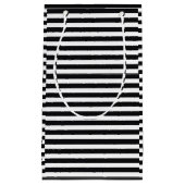 zwarte en witte strepen klein cadeauzakje (Voorkant)