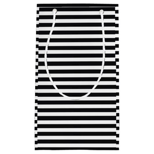 zwarte en witte strepen klein cadeauzakje (Voorkant)