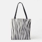 Zwarte en witte strepen koele tassen boodschappent (Achterkant)