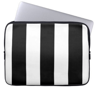 Zwarte en witte strepen - laptophoes laptop sleeve