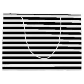 Zwarte en witte strepen large cadeautasje (Achterkant)