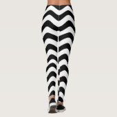 Zwarte en witte strepen leggings (Achterkant)
