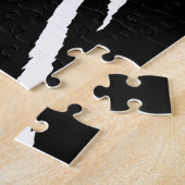 Zwarte en witte strepen legpuzzel (Zijkant)