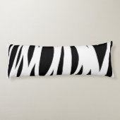 Zwarte en witte strepen lichaamskussen (Achterkant)