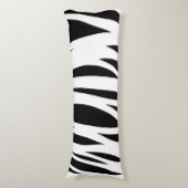 Zwarte en witte strepen lichaamskussen (Voorkant Verticaal)