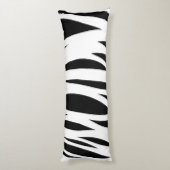 Zwarte en witte strepen lichaamskussen (Achterkant (Verticaal))