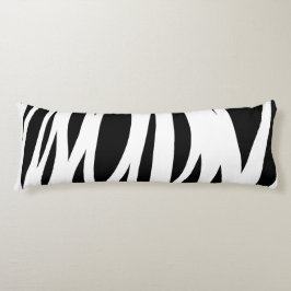 Zwarte en witte strepen lichaamskussen