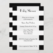 Zwarte en witte strepen, lijnen, Baby shower Kaart (Voorkant / Achterkant)