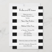 Zwarte en witte strepen, lijnen, repetitief diner kaart (Voorkant)