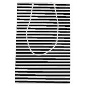 Zwarte en witte strepen medium cadeauzakje (Achterkant)