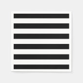 Zwarte en witte strepen. Modern Halloween feest Servet (Voorkant)
