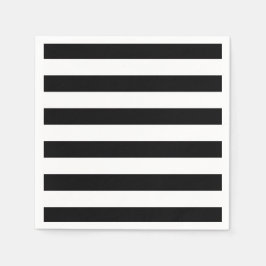 Zwarte en witte strepen. Modern Halloween feest Servet