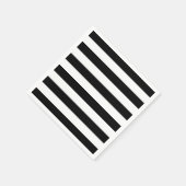 Zwarte en witte strepen. Modern Halloween feest Servet (Hoek)