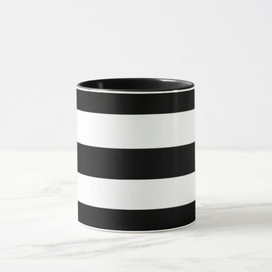 Zwarte en witte strepen mok (Midden)