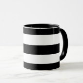 Zwarte en witte strepen mok (Voorkant rechts)