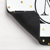 Zwarte en witte strepen muismat (Hoek)