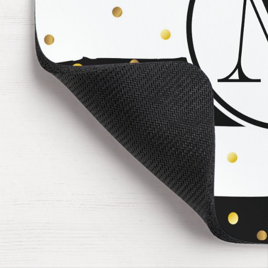 Zwarte en witte strepen muismat (Hoek)