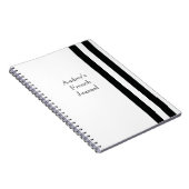 Zwarte en witte strepen notitieboek (Rechterzijde)