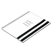 Zwarte en witte strepen notitieboek (Linkerzijde)