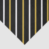 Zwarte en witte strepen op zwarte achtergrond tissuepapier (Detail)