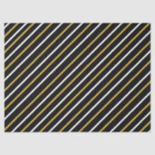 Zwarte en witte strepen op zwarte achtergrond tissuepapier (Voorkant)