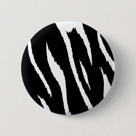 Zwarte en witte strepen ronde button 5,7 cm (Voorkant)