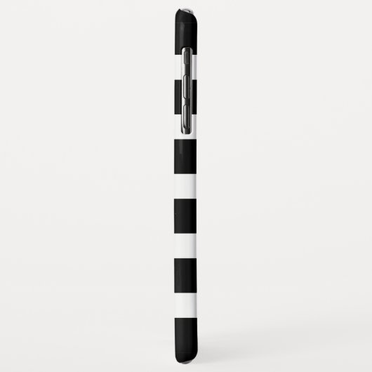 Zwarte en witte strepen roze kus Case-Mate iPhone case (Achterkant/links)