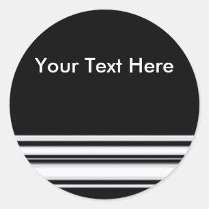 Zwarte en witte strepen Sticker