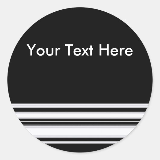 Zwarte en witte strepen Sticker (Voorkant)