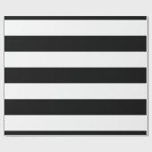 Zwarte en witte strepen stijlvol cadeaupapier (Vlak)