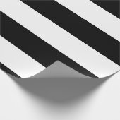 Zwarte en witte strepen stijlvol cadeaupapier (Hoek)