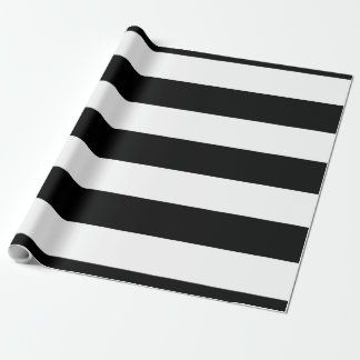 Zwarte en witte strepen stijlvol cadeaupapier