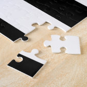 Zwarte en witte strepen stijlvol legpuzzel (Zijkant)