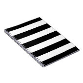Zwarte en witte strepen stijlvol notitieboek (Rechterzijde)