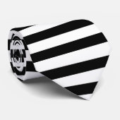 Zwarte en witte strepen stropdas (Opgerold)