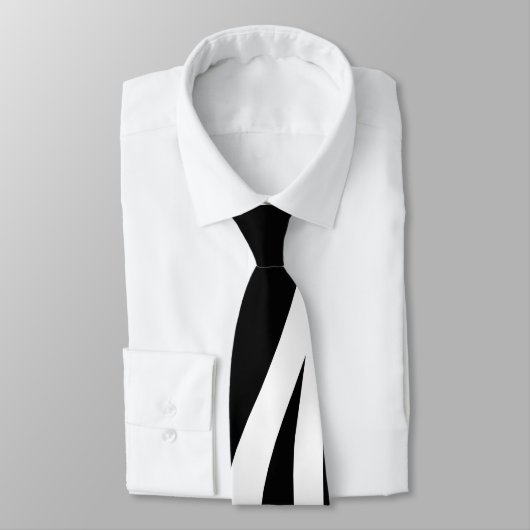 Zwarte en witte strepen stropdas (Gebonden)