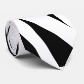 Zwarte en witte strepen stropdas (Opgerold)