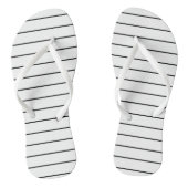 Zwarte en witte strepen teenslippers (Voetbed)