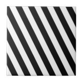 Zwarte en witte strepen tegeltje (Voorkant)