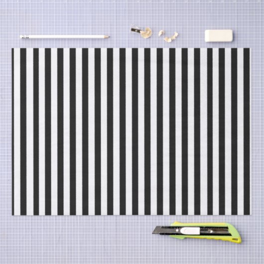 Zwarte en witte strepen tissuepapier (Craft)