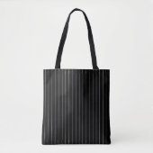 Zwarte en witte strepen tote bag (Voorkant)