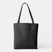 Zwarte en witte strepen tote bag (Achterkant)