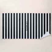 Zwarte en witte strepen van Shirley Taylor Strandlaken (Voorkant)